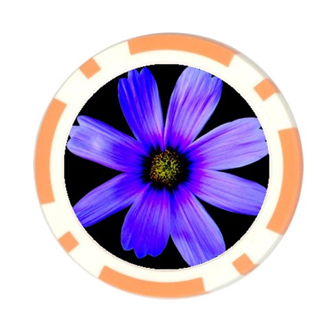 Purple Bloom Poker Chip from ArtsNow.com Front