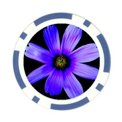 Purple Bloom Poker Chip from ArtsNow.com Front