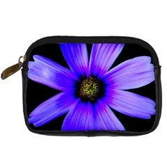 Purple Bloom Digital Camera Leather Case from ArtsNow.com Front