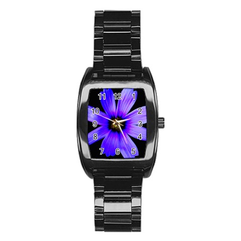 Purple Bloom Stainless Steel Barrel Watch from ArtsNow.com Front