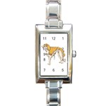 Borzoi Rectangular Italian Charm Watch