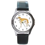 Borzoi Round Metal Watch