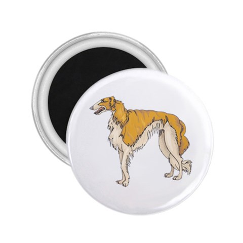 Borzoi 2.25  Magnet from ArtsNow.com Front