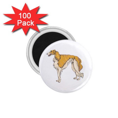 Borzoi 1.75  Magnet (100 pack)  from ArtsNow.com Front