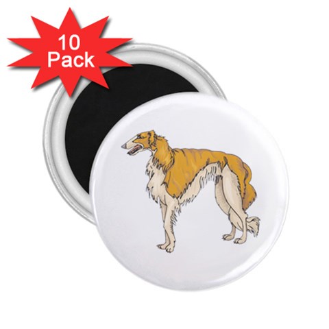 Borzoi 2.25  Magnet (10 pack) from ArtsNow.com Front