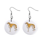 Borzoi 1  Button Earrings