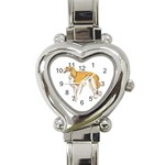 Borzoi Heart Italian Charm Watch