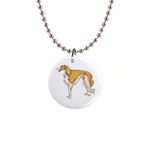 Borzoi 1  Button Necklace