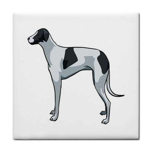 Whippet Tile Coaster from ArtsNow.com Front