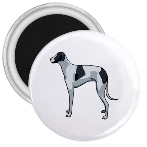 Whippet 3  Magnet from ArtsNow.com Front