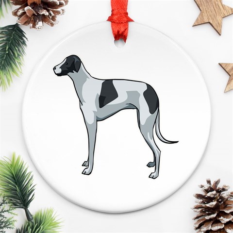 Whippet Ornament (Round) from ArtsNow.com Front