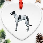 Whippet Ornament (Heart)