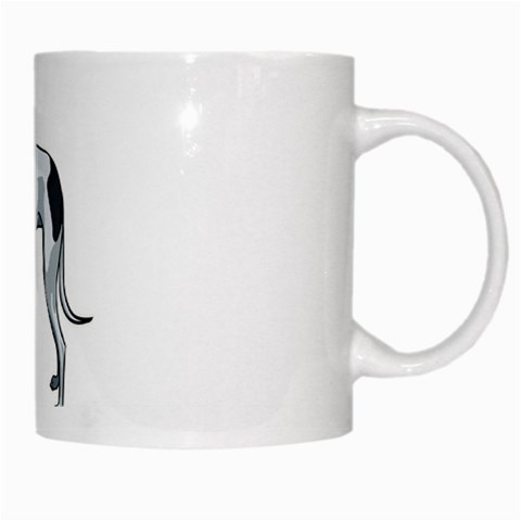 Whippet White Mug from ArtsNow.com Right