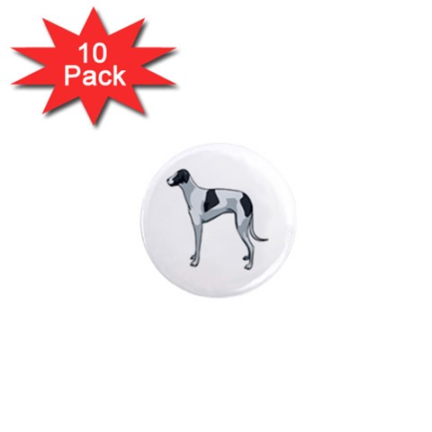 Whippet 1  Mini Magnet (10 pack)  from ArtsNow.com Front