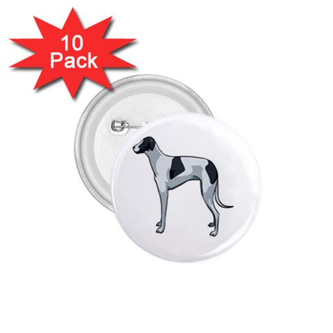 Whippet 1.75  Button (10 pack)  from ArtsNow.com Front