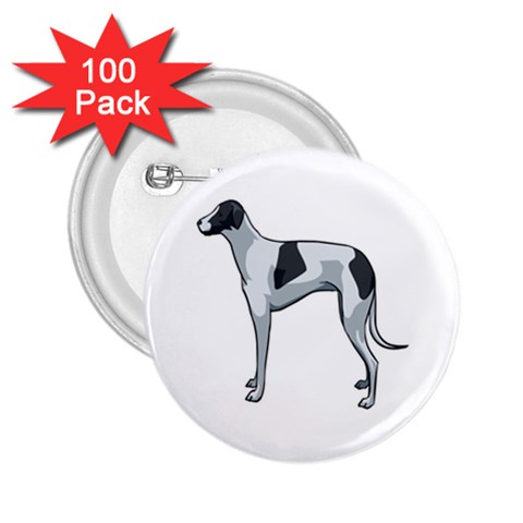 Whippet 2.25  Button (100 pack) from ArtsNow.com Front