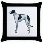 Whippet Throw Pillow Case (Black)