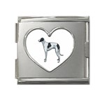 Whippet Mega Link Heart Italian Charm (18mm)