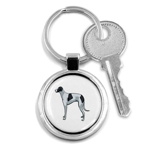 Whippet Key Chain (Round) from ArtsNow.com Front