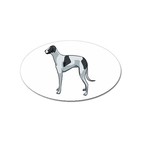 Whippet Sticker (Oval) from ArtsNow.com Front