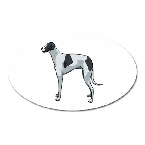 Whippet Magnet (Oval) from ArtsNow.com Front