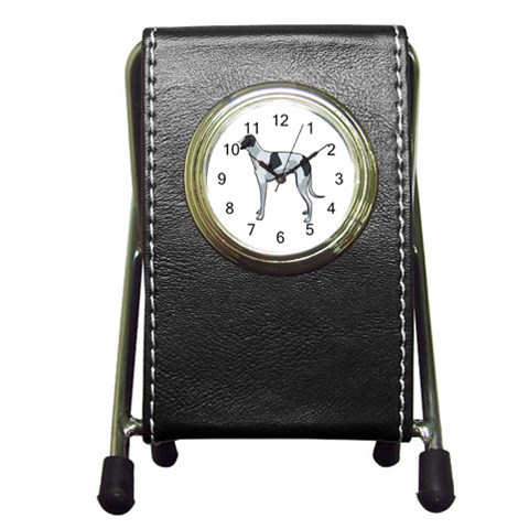 Whippet Pen Holder Desk Clock from ArtsNow.com Front