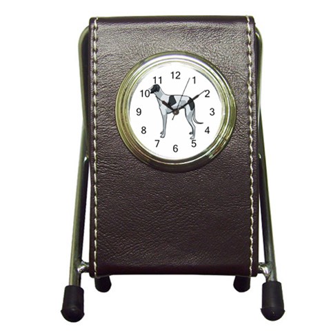 Whippet Pen Holder Desk Clock from ArtsNow.com Front