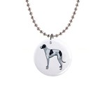 Whippet 1  Button Necklace