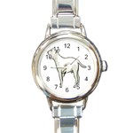 Bull Terrier Round Italian Charm Watch