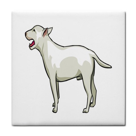 Bull Terrier Tile Coaster from ArtsNow.com Front