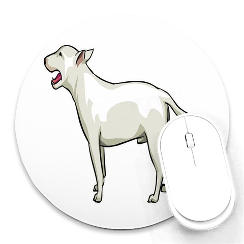 Bull Terrier Round Mousepad from ArtsNow.com Front