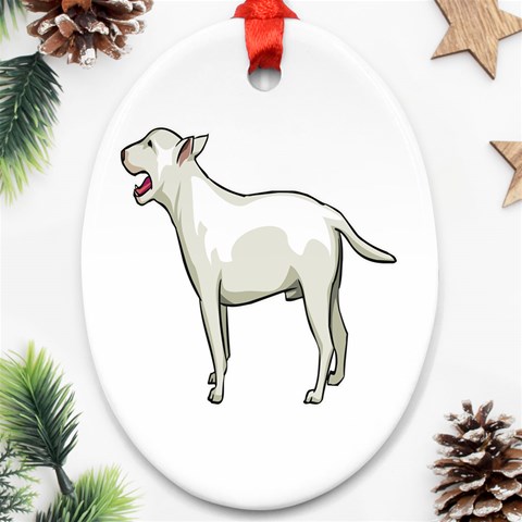 Bull Terrier Ornament (Oval) from ArtsNow.com Front