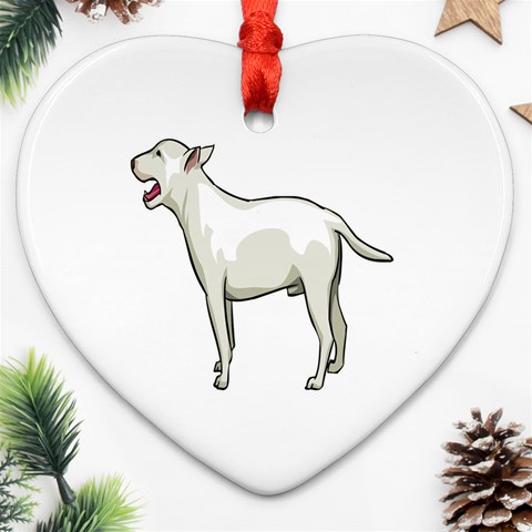 Bull Terrier Ornament (Heart) from ArtsNow.com Front