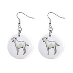 Bull Terrier 1  Button Earrings