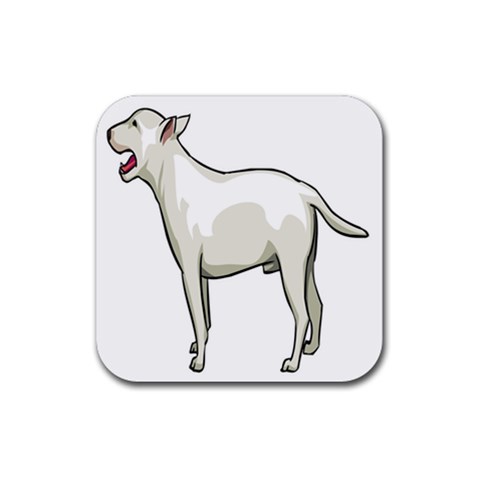 Bull Terrier Rubber Coaster (Square) from ArtsNow.com Front