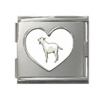 Bull Terrier Mega Link Heart Italian Charm (18mm)