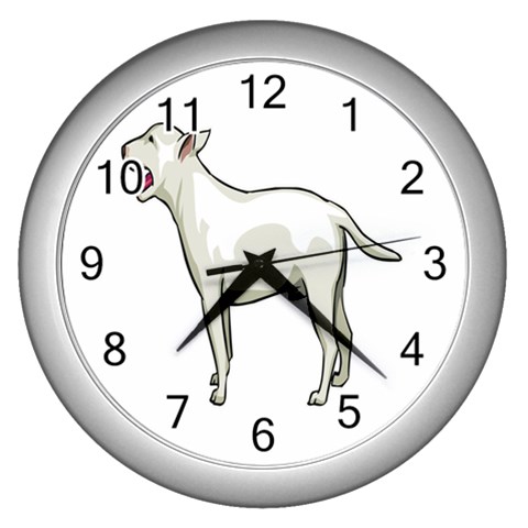 Bull Terrier Wall Clock (Silver) from ArtsNow.com Front