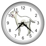 Bull Terrier Wall Clock (Silver)