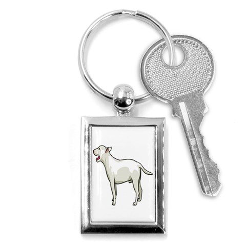 Bull Terrier Key Chain (Rectangle) from ArtsNow.com Front