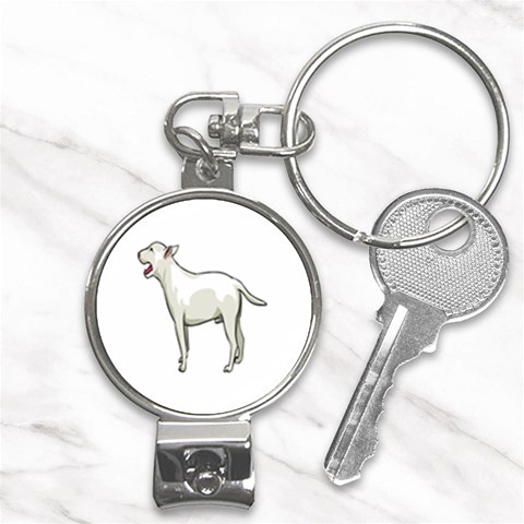 Bull Terrier Nail Clippers Key Chain from ArtsNow.com Front