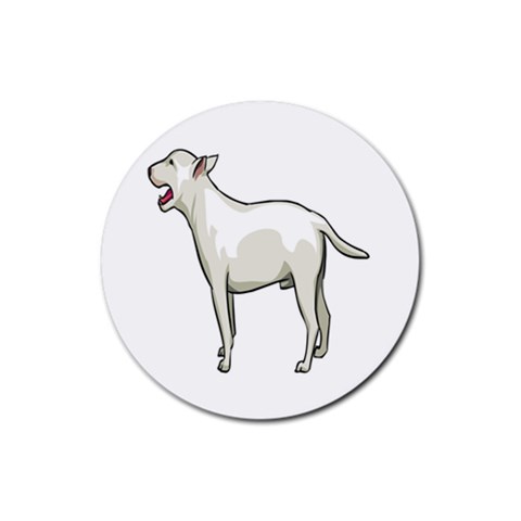 Bull Terrier Rubber Coaster (Round) from ArtsNow.com Front