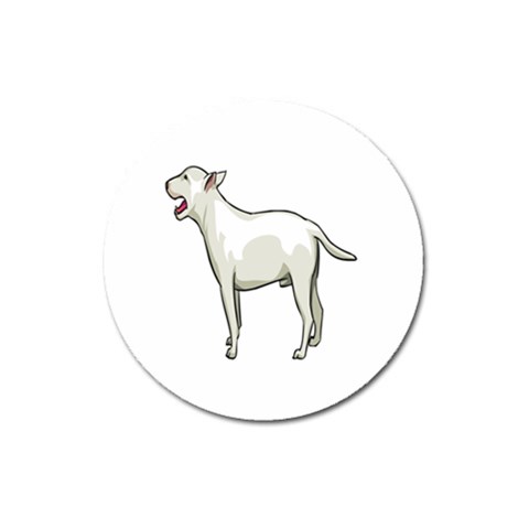 Bull Terrier Magnet 3  (Round) from ArtsNow.com Front