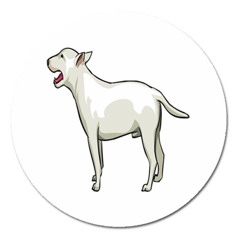 Bull Terrier Magnet 5  (Round) from ArtsNow.com Front