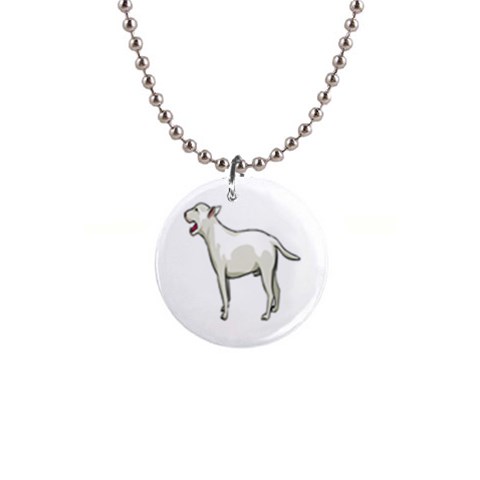 Bull Terrier 1  Button Necklace from ArtsNow.com Front