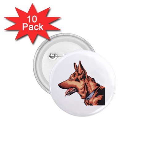 German Shepherd 1.75  Button (10 pack)  from ArtsNow.com Front