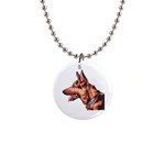 German Shepherd 1  Button Necklace