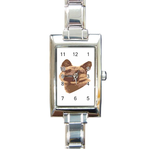 German Shepherd Rectangular Italian Charm Watch from ArtsNow.com Front