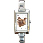 German Shepherd Rectangular Italian Charm Watch