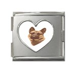 German Shepherd Mega Link Heart Italian Charm (18mm)