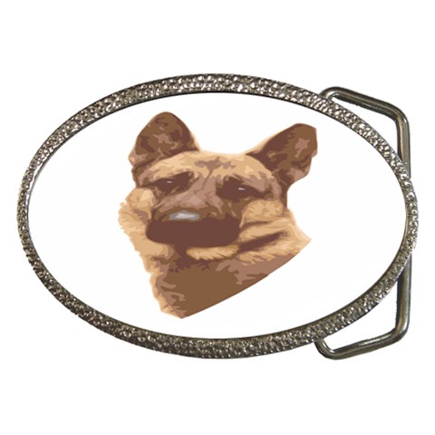 German Shepherd Belt Buckle from ArtsNow.com Front